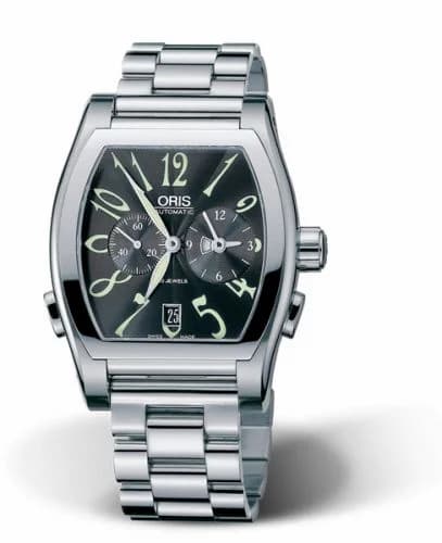 Oris Tonneau Worldtimer Stainless Steel / Black / Bracelet 01 690 7540 4064-07 8 20 68