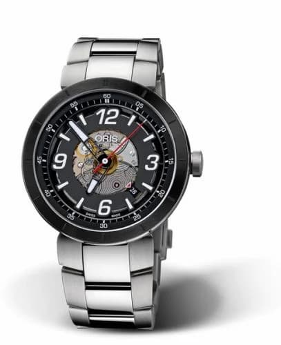 Oris TT1 Engine Date Stainless Steel - Ceramic / Skeleton / Bracelet 01 733 7668 4114-07 8 25 10