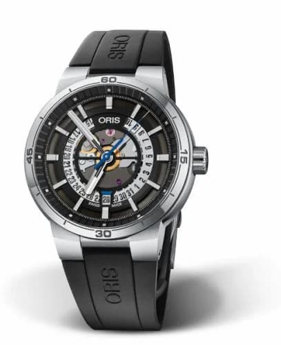 Oris TT1 Engine Date Stainless Steel / Skeleton / Rubber 01 733 7752 4124-07 4 24 06FC