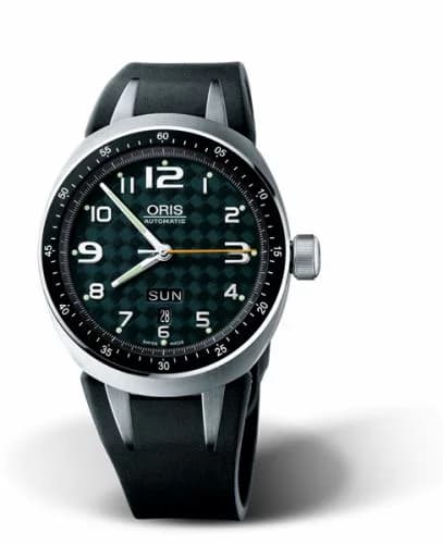 Oris TT3 Day Date Titanium / Green / Rubber 01 635 7588 7067-07 4 28 02T