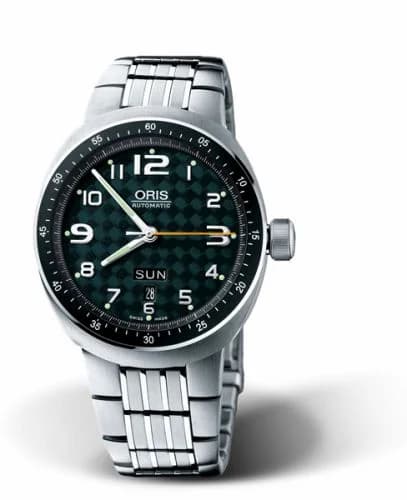 Oris TT3 Day Date Titanium / Green / Bracelet 01 635 7588 7067-07 8 26 70 — фото часов Oris TT3 Day Date Titanium / Green / Bracelet 01 635 7588 7067-07 8 26 70 — фото часов