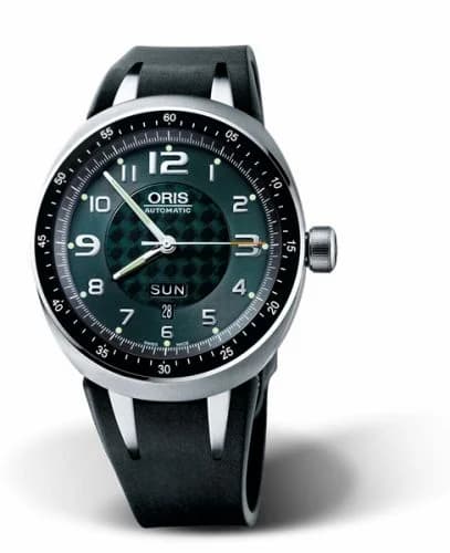 Oris TT3 Day Date Titanium / Green / Rubber 01 635 7589 7067-07 4 28 02T