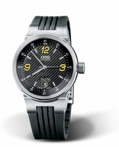Oris WilliamsF1 Team Day Date 40.5 Stainless Steel / Black - Yellow / Rubber 01 635 7560 4142-07 4 25 01 — фото часов Oris WilliamsF1 Team Day Date 40.5 Stainless Steel / Black - Yellow / Rubber 01 635 7560 4142-07 4 25 01 — фото часов