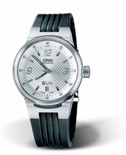 Oris WilliamsF1 Team Day Date 40.5 Stainless Steel / Silver / Rubber 01 635 7560 4161-07 4 25 01 — фото часов Oris WilliamsF1 Team Day Date 40.5 Stainless Steel / Silver / Rubber 01 635 7560 4161-07 4 25 01 — фото часов