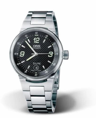 Oris WilliamsF1 Team Day Date 40.5 Stainless Steel / Black / Bracelet 01 635 7560 4164-07 8 25 01 — фото часов Oris WilliamsF1 Team Day Date 40.5 Stainless Steel / Black / Bracelet 01 635 7560 4164-07 8 25 01 — фото часов