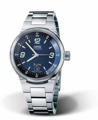 Oris WilliamsF1 Team Day Date 40.5 Stainless Steel / Blue / Bracelet 01 635 7560 4165-07 8 25 01 — фото часов Oris WilliamsF1 Team Day Date 40.5 Stainless Steel / Blue / Bracelet 01 635 7560 4165-07 8 25 01 — фото часов