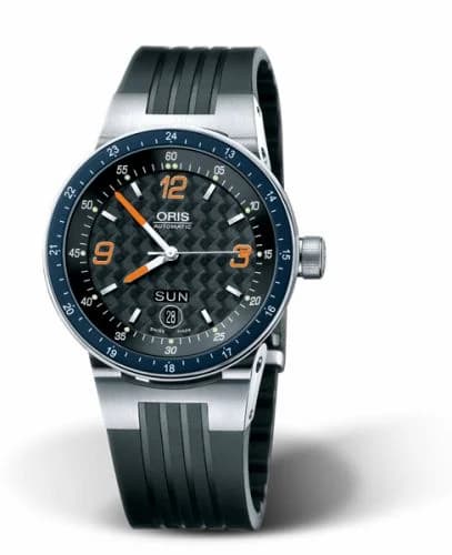 Oris WilliamsF1 Team Day Date 42 Stainless Steel / Black - Orange / Rubber 01 635 7595 4194-07 4 25 01 — фото часов Oris WilliamsF1 Team Day Date 42 Stainless Steel / Black - Orange / Rubber 01 635 7595 4194-07 4 25 01 — фото часов