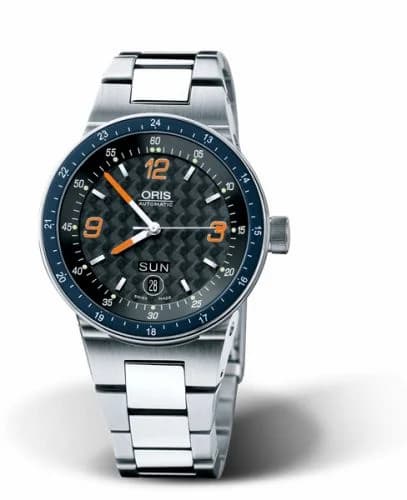 Oris WilliamsF1 Team Day Date 42 Stainless Steel / Black - Rubber / Bracelet 01 635 7595 4194-07 8 25 01 — фото часов Oris WilliamsF1 Team Day Date 42 Stainless Steel / Black - Rubber / Bracelet 01 635 7595 4194-07 8 25 01 — фото часов
