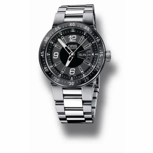Oris WilliamsF1 Team Day Date 42 Stainless Steel / Black / Bracelet 01 635 7613 4164-07 8 24 75 — фото часов Oris WilliamsF1 Team Day Date 42 Stainless Steel / Black / Bracelet 01 635 7613 4164-07 8 24 75 — фото часов