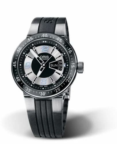 Oris WilliamsF1 Team Day Date 42 Stainless Steel / Silver / Rubber 01 635 7613 4174-07 4 24 44 — фото часов Oris WilliamsF1 Team Day Date 42 Stainless Steel / Silver / Rubber 01 635 7613 4174-07 4 24 44 — фото часов