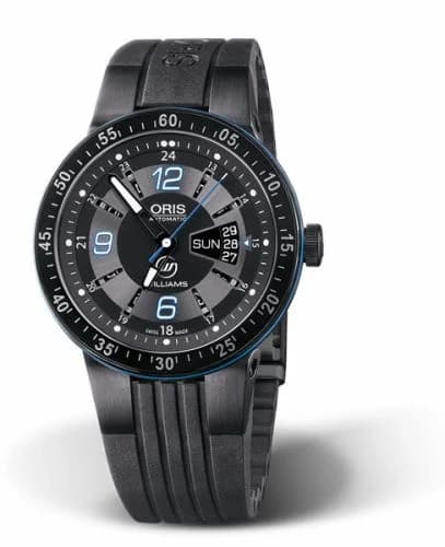 Oris WilliamsF1 Team Day Date 44 PVD / Black / Rubber 01 735 7634 4765-07 4 24 44BNE — фото часов Oris WilliamsF1 Team Day Date 44 PVD / Black / Rubber 01 735 7634 4765-07 4 24 44BNE — фото часов