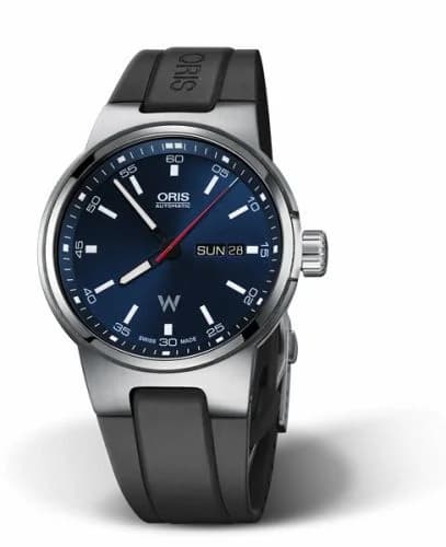 Oris Williams Day Date 42 Stainless Steel / Blue / Rubber 01 735 7716 4155-07 4 24 50FC — фото часов Oris Williams Day Date 42 Stainless Steel / Blue / Rubber 01 735 7716 4155-07 4 24 50FC — фото часов