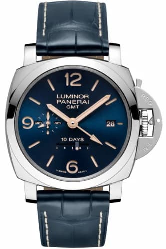 Panerai Luminor 1950 10 Days GMT Automatic Acciaio Boutique Blue PAM00689 — фото часов Panerai Luminor 1950 10 Days GMT Automatic Acciaio Boutique Blue PAM00689 — фото часов