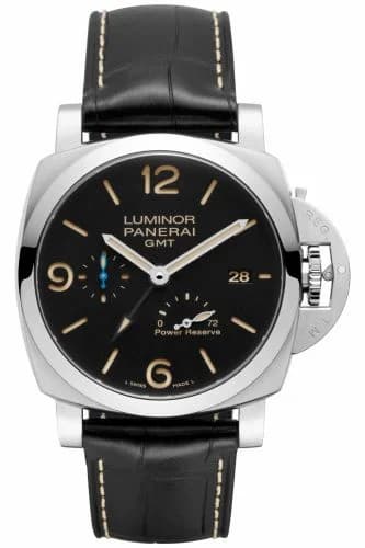 Panerai Luminor 1950 44 3 Days GMT Power Reserve Automatic Stainless Steel / Black PAM01321 — фото часов Panerai Luminor 1950 44 3 Days GMT Power Reserve Automatic Stainless Steel / Black PAM01321 — фото часов