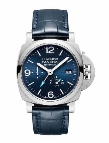 Panerai Luminor 1950 44 BiTempo Stainless Steel / Blue PAM01361 — фото часов Panerai Luminor 1950 44 BiTempo Stainless Steel / Blue PAM01361 — фото часов