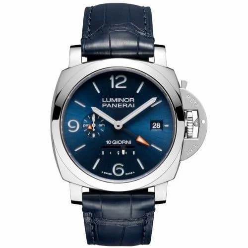 Panerai Luminor Dieci Giorni GMT Stainless Steel / Blue PAM01482 — фото часов Panerai Luminor Dieci Giorni GMT Stainless Steel / Blue PAM01482 — фото часов