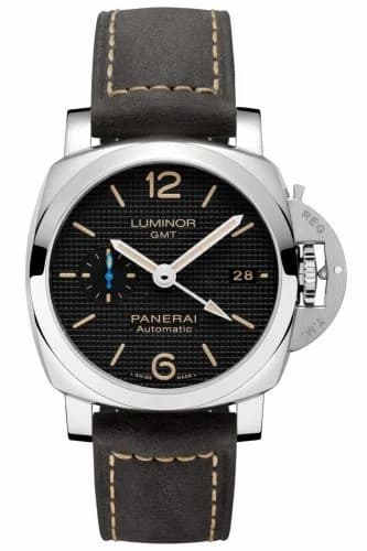 Panerai Luminor 1950 42 3 Days GMT Automatic Stainless Steel / Black Hobnail PAM01535 — фото часов Panerai Luminor 1950 42 3 Days GMT Automatic Stainless Steel / Black Hobnail PAM01535 — фото часов