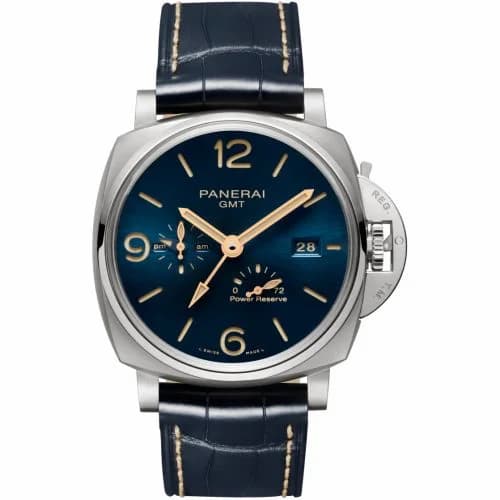 Panerai Luminor Due 45 3 Days GMT Power Reserve Automatic Titanium / Blue PAM00964 — фото часов Panerai Luminor Due 45 3 Days GMT Power Reserve Automatic Titanium / Blue PAM00964 — фото часов