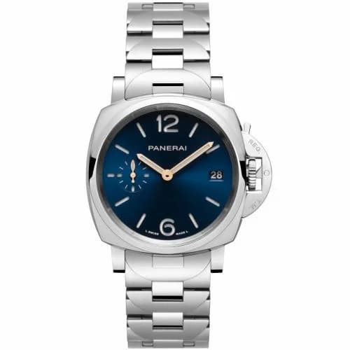 Panerai Luminor Due 38 Automatic Stainless Steel / Blue / Bracelet PAM01123 — фото часов Panerai Luminor Due 38 Automatic Stainless Steel / Blue / Bracelet PAM01123 — фото часов