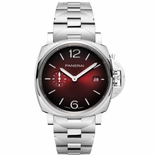 Panerai Luminor Due 42 Automatic Stainless Steel / Burgundy / Bracelet PAM01539 — фото часов Panerai Luminor Due 42 Automatic Stainless Steel / Burgundy / Bracelet PAM01539 — фото часов