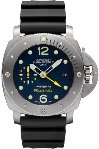 Panerai Luminor Submersible 1950 3 Days GMT Automatic Titanio Pole 2 Pole PAM00719 — фото часов Panerai Luminor Submersible 1950 3 Days GMT Automatic Titanio Pole 2 Pole PAM00719 — фото часов