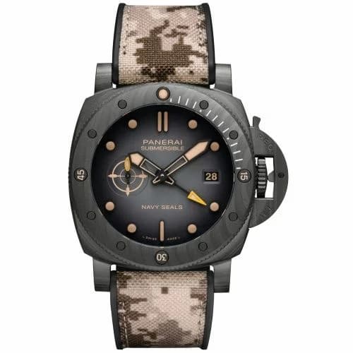 Panerai Submersible QuarantaQuattro GMT Navy SEALs Carbotech PAM01513