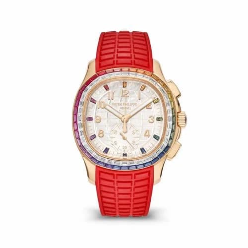 Patek Philippe Aquanaut Luce Rainbow Chronograph Rose Gold / MOP 7968/300R-001