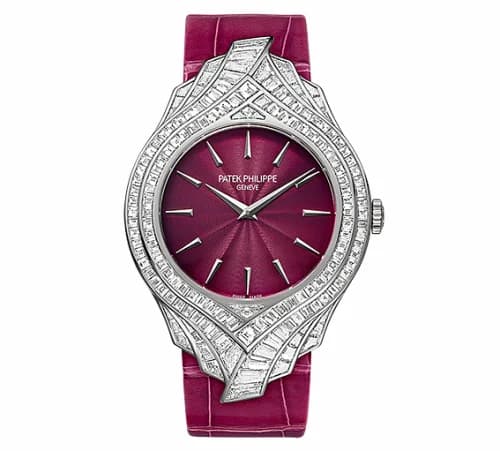 Patek Philippe Calatrava 4895 White Gold / Bordeaux 4895G-001