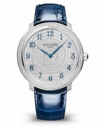 Patek Philippe Calatrava Diamond Ribbon Joaillerie 4978 White Gold / Blue 4978/400G-001 — фото часов Patek Philippe Calatrava Diamond Ribbon Joaillerie 4978 White Gold / Blue 4978/400G-001 — фото часов