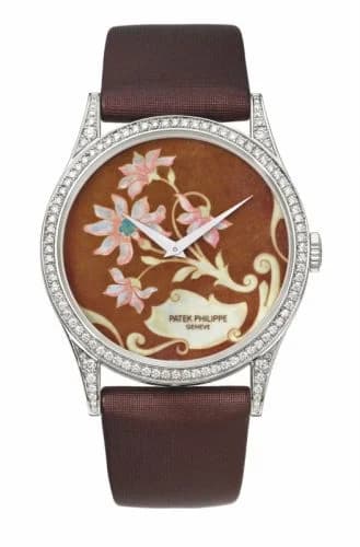 Patek Philippe Calatrava 5077 Floral Arabesques 5077/100P 013 — фото часов Patek Philippe Calatrava 5077 Floral Arabesques 5077/100P 013 — фото часов