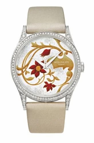 Patek Philippe Calatrava 5077 Floral Arabesques 5077/100P-014 — фото часов Patek Philippe Calatrava 5077 Floral Arabesques 5077/100P-014 — фото часов