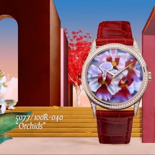 Patek Philippe Calatrava 5077 Rose Gold / Orchids 5077/100R-040 — фото часов Patek Philippe Calatrava 5077 Rose Gold / Orchids 5077/100R-040 — фото часов