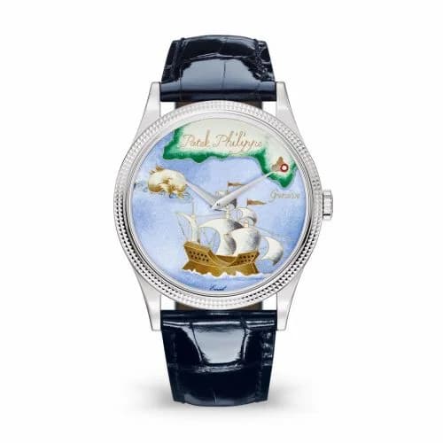 Patek Philippe Calatrava 5177G Italian Scenes / Chart of the Caribbean 5177G-012 — фото часов Patek Philippe Calatrava 5177G Italian Scenes / Chart of the Caribbean 5177G-012 — фото часов