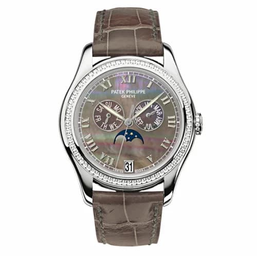 Patek Philippe Annual Calendar 4936 White Gold Diamond Black Mother of Pearl 4936G-001 — фото часов Patek Philippe Annual Calendar 4936 White Gold Diamond Black Mother of Pearl 4936G-001 — фото часов