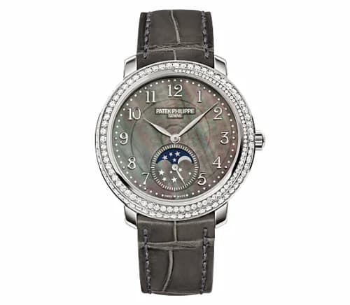 Patek Philippe Moonphase 4968 White Gold Black Mother of Pearl 4968G-001