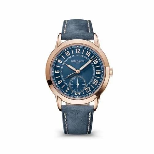 Patek Philippe Calatrava Travel Time 24-Hour Rose Gold / Blue 5224R-001