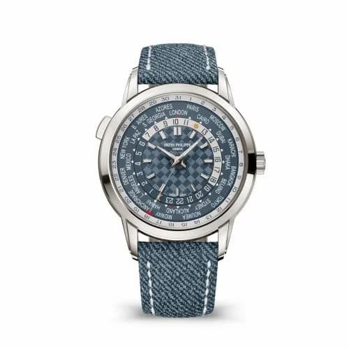 Patek Philippe World Time Date 5330 White Gold / Blue 5330G-001