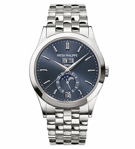 Patek Philippe Annual Calendar 5396 White Gold Blue Bracelet 5396/1G-001 — фото часов Patek Philippe Annual Calendar 5396 White Gold Blue Bracelet 5396/1G-001 — фото часов