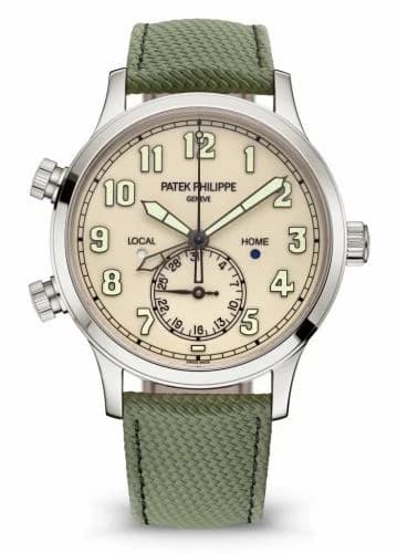 Patek Philippe Calatrava Pilot Travel Time 5524 White Gold / Ivory 5524G-010