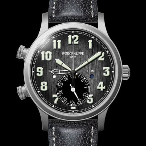 Patek Philippe Calatrava Pilot Travel Time 5524 Titanium / Black 5524T-010