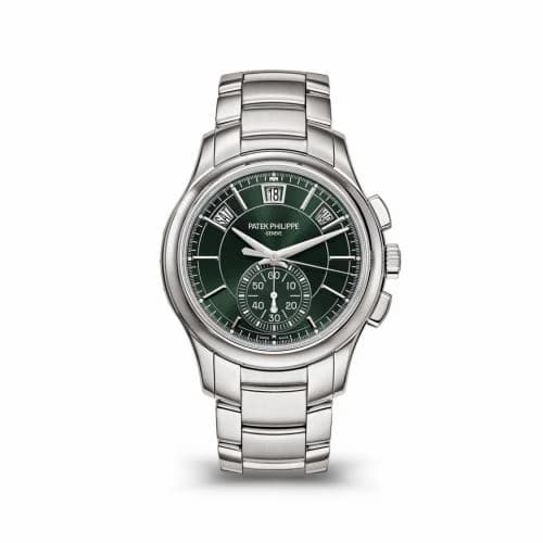 Patek Philippe Annual Calendar Chronograph 5905 Stainless Steel / Green / Bracelet 5905/1A-001