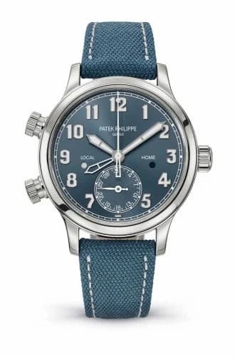 Patek Philippe Calatrava Pilot Travel Time 7234 Stainless Steel / Blue 7234A-001