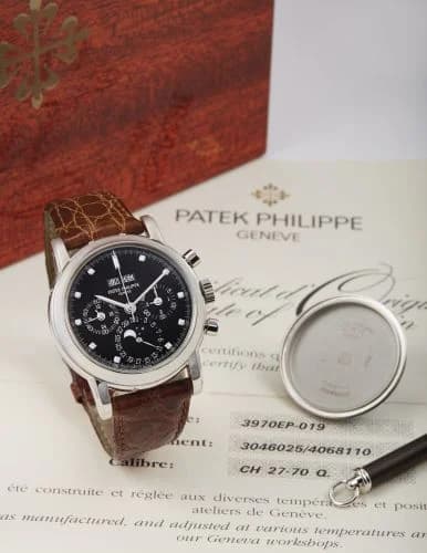 Patek Philippe Perpetual Calendar Chronograph 3970 Platinum / Black Diamond 3970EP-019 — фото часов Patek Philippe Perpetual Calendar Chronograph 3970 Platinum / Black Diamond 3970EP-019 — фото часов