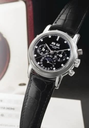 Patek Philippe Perpetual Calendar Chronograph 3970 Platinum / Black Diamond 3970EP-029 — фото часов Patek Philippe Perpetual Calendar Chronograph 3970 Platinum / Black Diamond 3970EP-029 — фото часов