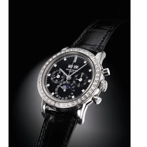Patek Philippe Perpetual Calendar Chronograph 3990 Platinum / Black Diamond 3990P-029