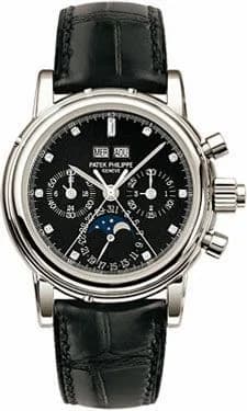Patek Philippe Perpetual Calendar Split Seconds Chronograph 5004 Platinum / Black Diamond 5004P-033