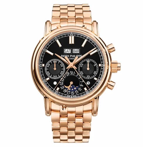 Patek Philippe Perpetual Calendar Split-Seconds Chronograph 5204 Rose Gold / Black / Bracelet 5204/1R-001