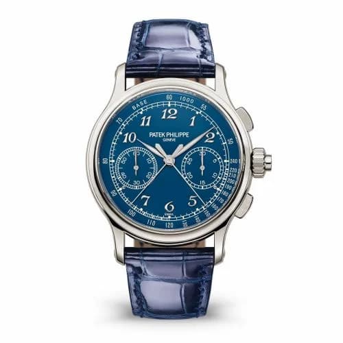 Patek Philippe Split-Seconds Chronograph 5370 Platinum / Blue 5370P-011