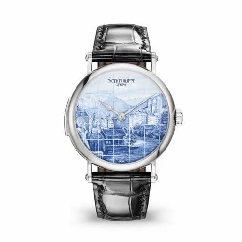 Patek Philippe Tourbillon Minute Repeater 5538 White Gold / Old Views of Geneva 5538G-015