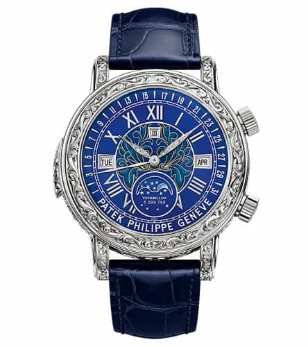Patek Philippe Sky Moon Tourbillon 6002 White Gold / Blue 6002G-001